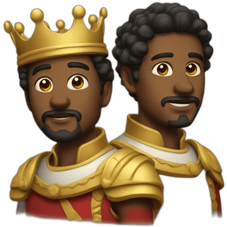 Two men king emoji