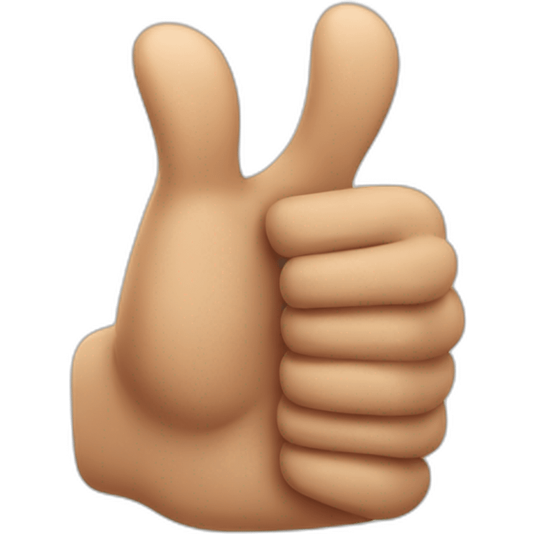 Thumbs up realistic emoji