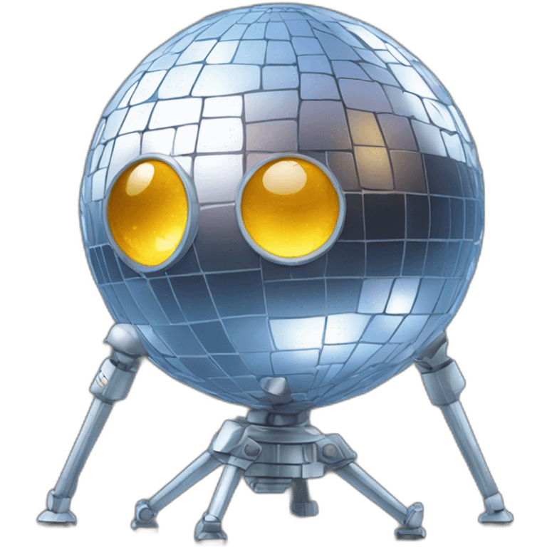 Disco Ball With Four Thin Mechanical Legs emoji