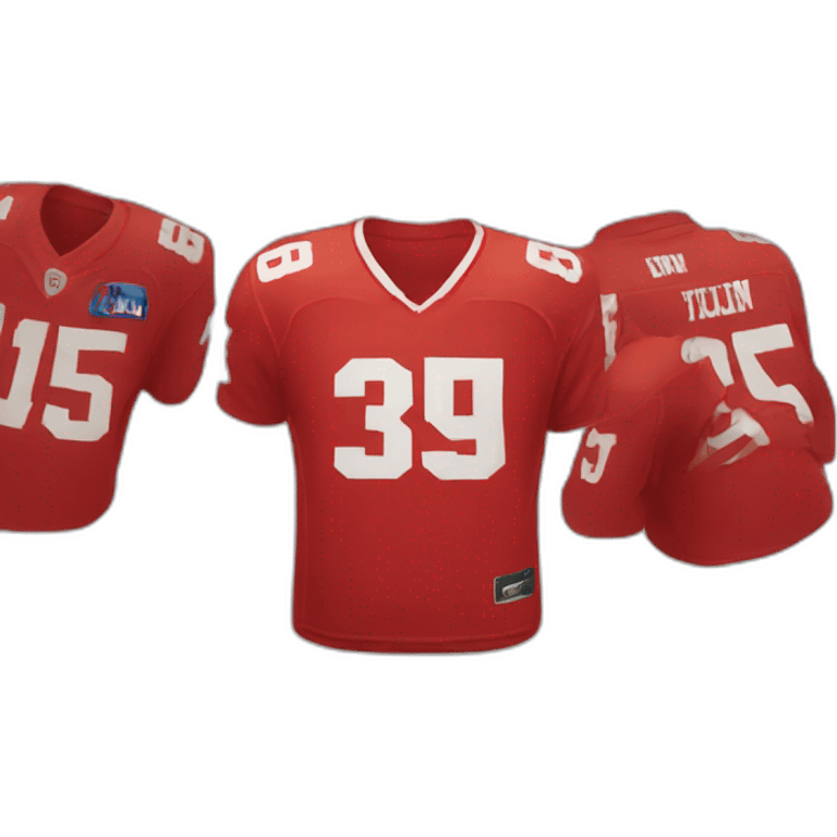 red jersy with number 35 on it emoji