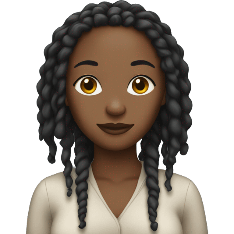 Black woman with locs emoji