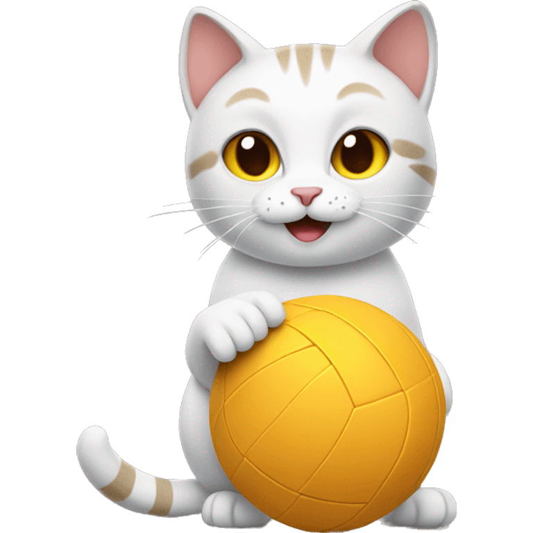 Cat playing volleyball emoji