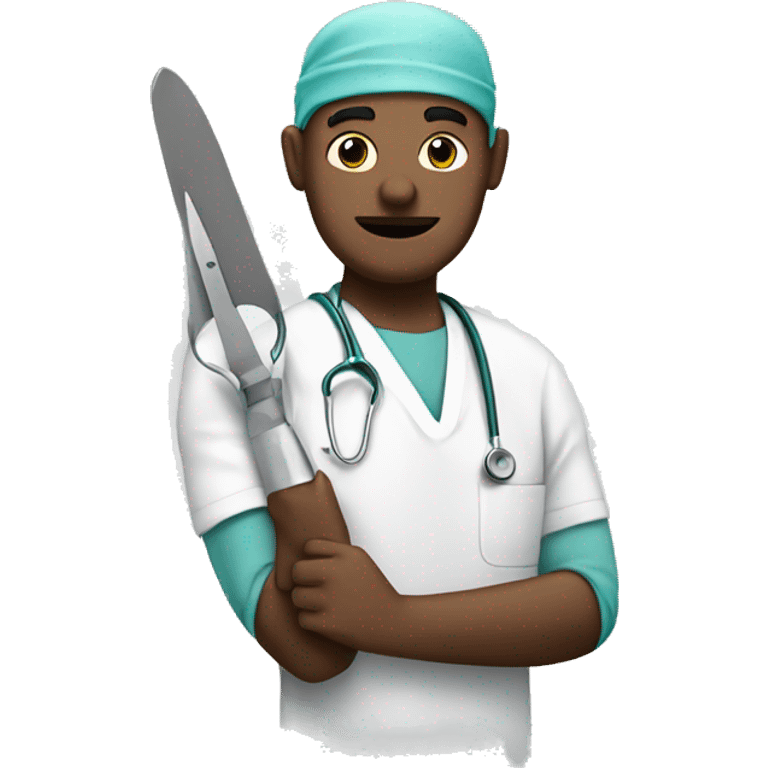 surgeon with a scalpel in his hands emoji