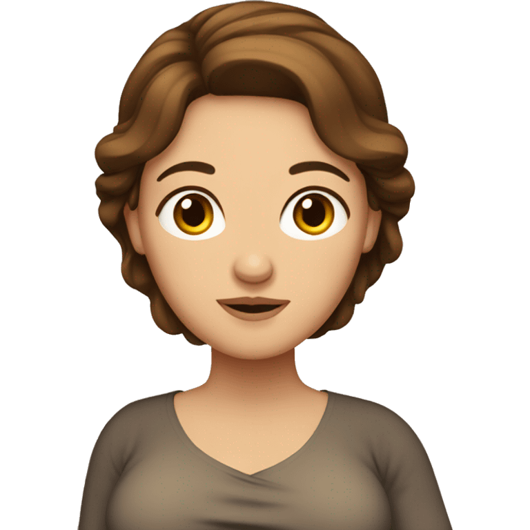 pregnant greek woman with brown hair  emoji