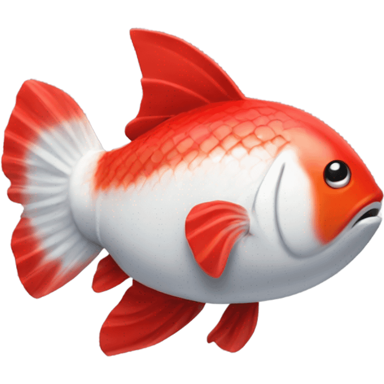 A fish with boxing gloves  emoji