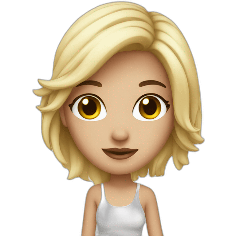 sexy girl white emoji