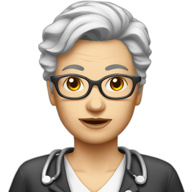 Nursing home staff in punk emoji