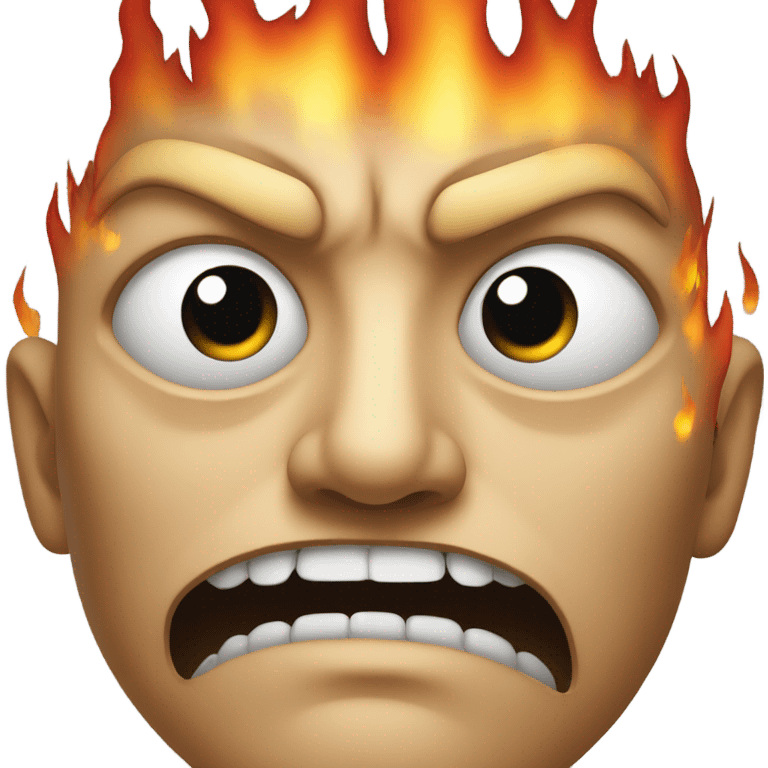 angry face with fire for eyes  emoji