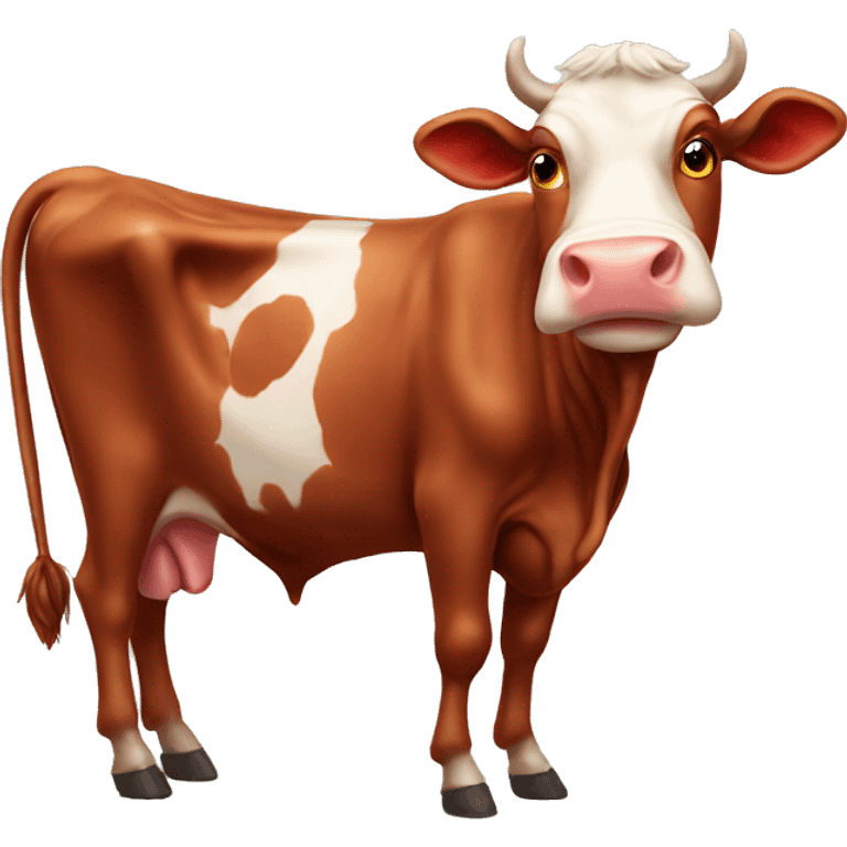 Red cow emoji