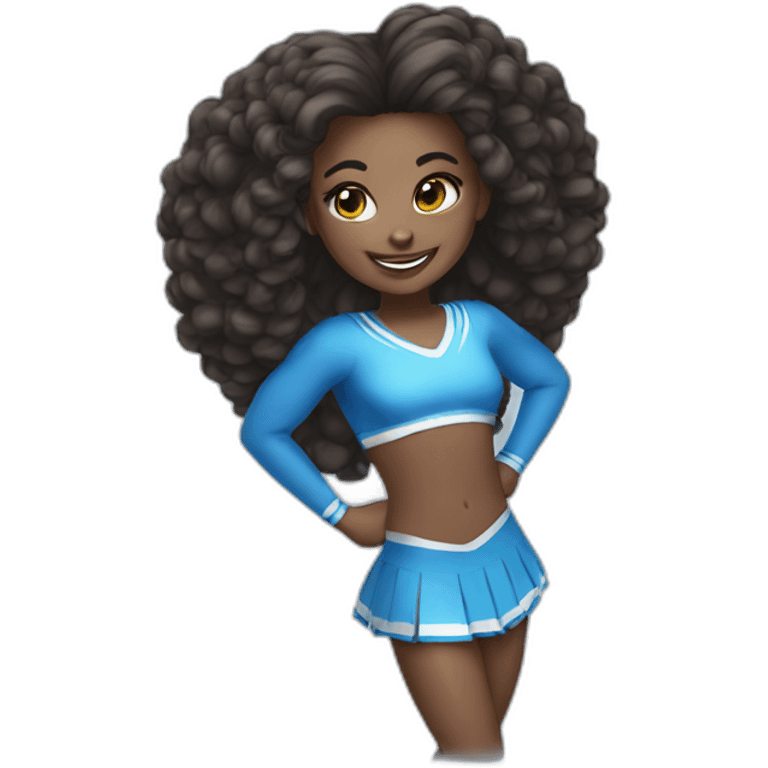 Cheer Girl in blue emoji