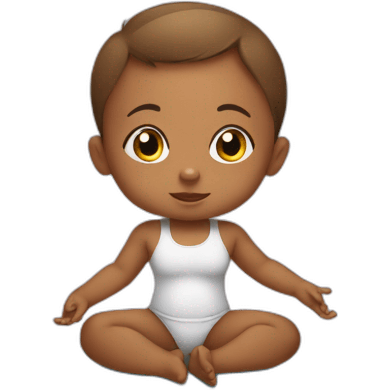 baby doing yoga emoji