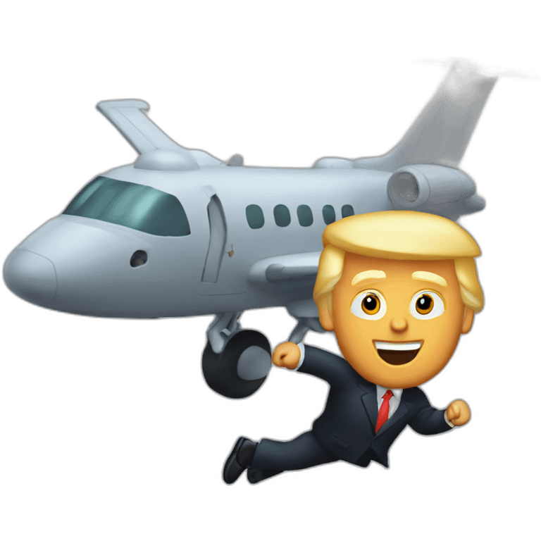 Trump flying to jail emoji