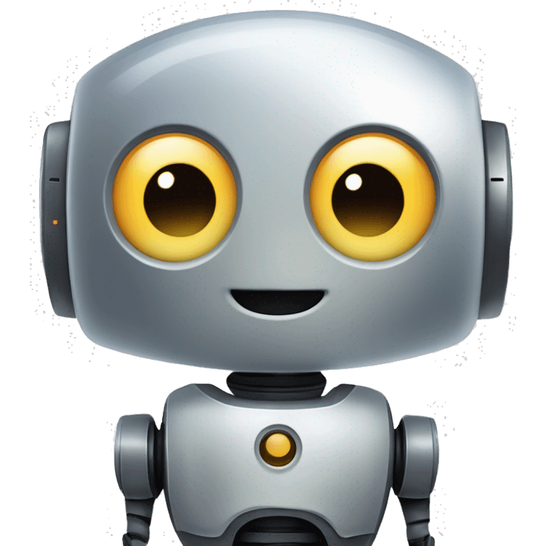 Robot con burbuja de chat, que simule ser un chatbot emoji