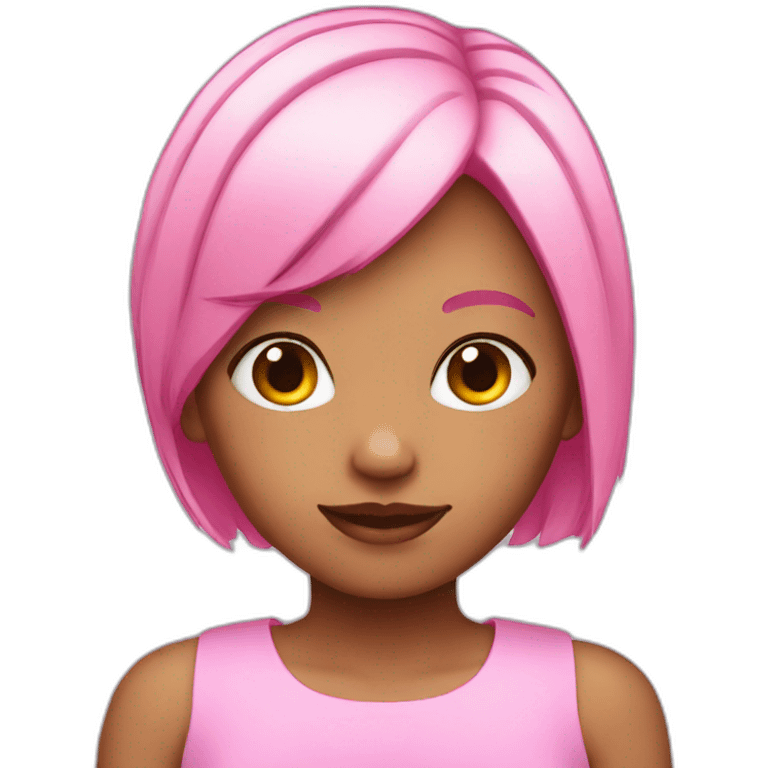 girl with pink short hair emoji