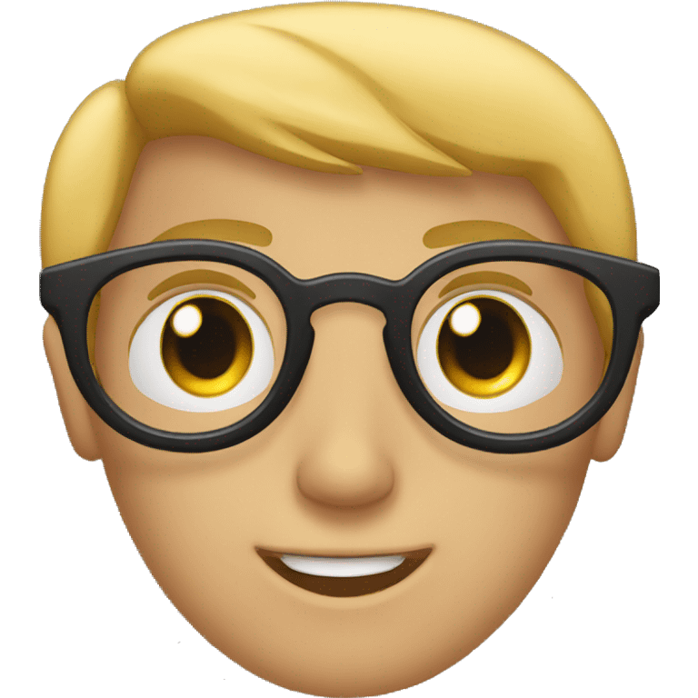 mic on eye glass boy emoji