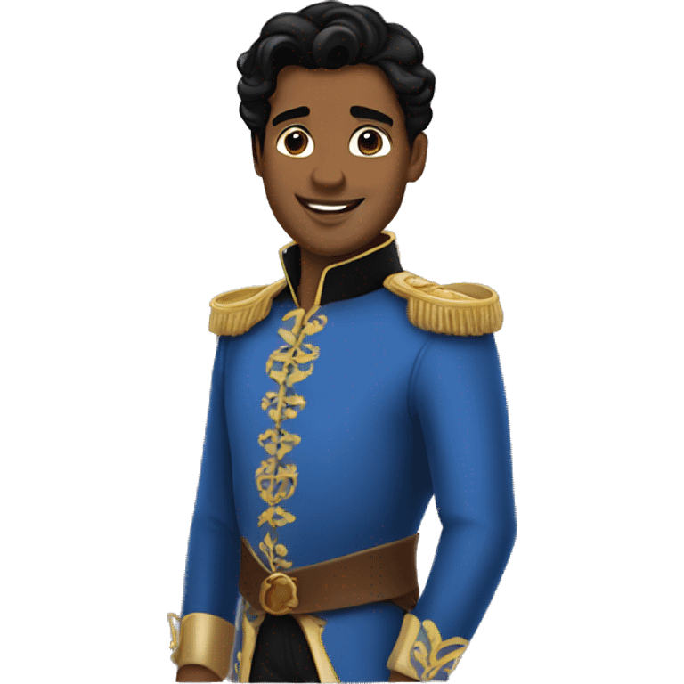 Prince Charming with black hair emoji