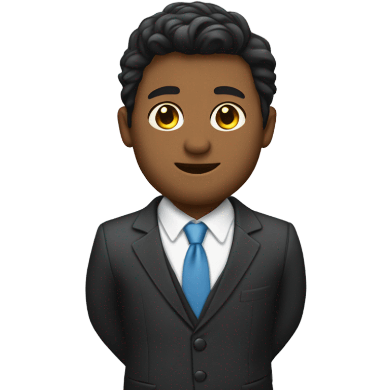 HOMEM MORENO DE TRAJE FORMAL emoji