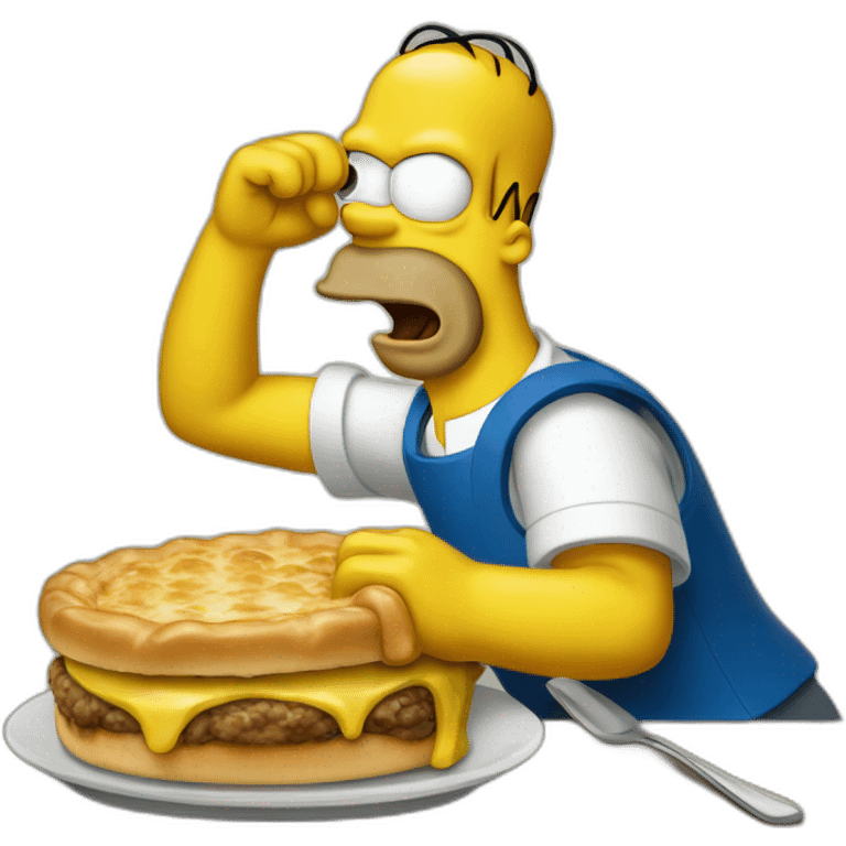 Homer eat French fies emoji