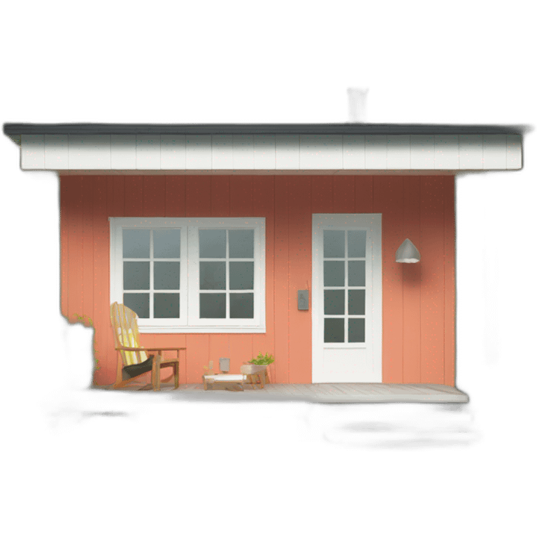 scandinavian modern summer house front emoji