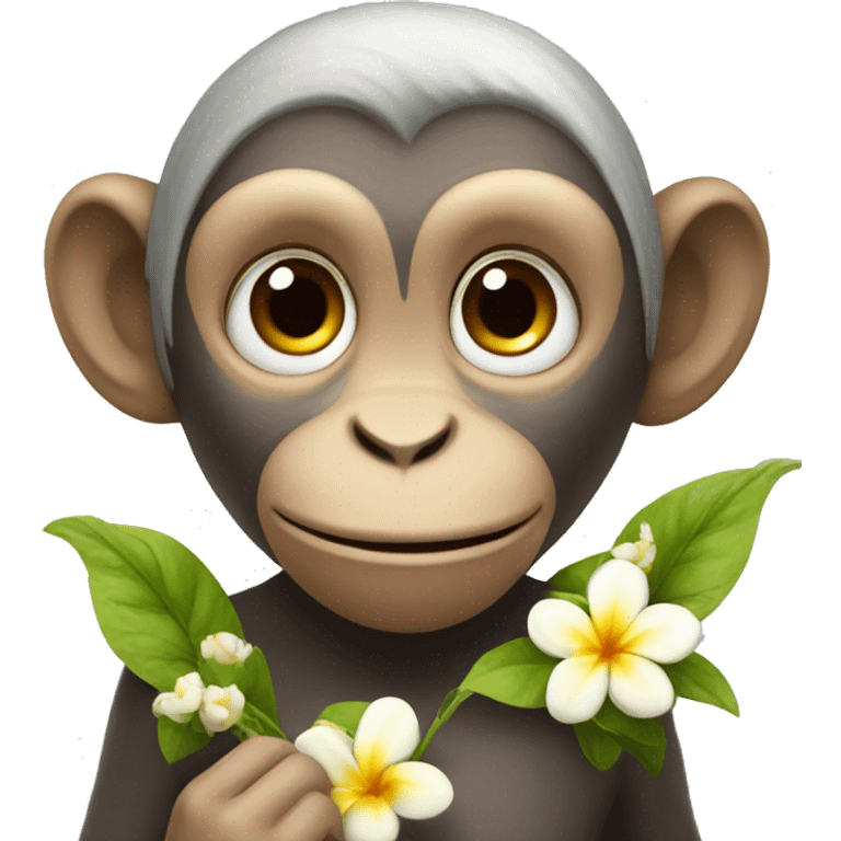 monkey with flowers emoji