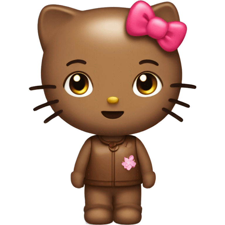 Brown hello kitty emoji