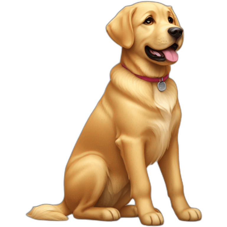 Perro labrador golden retriever emoji