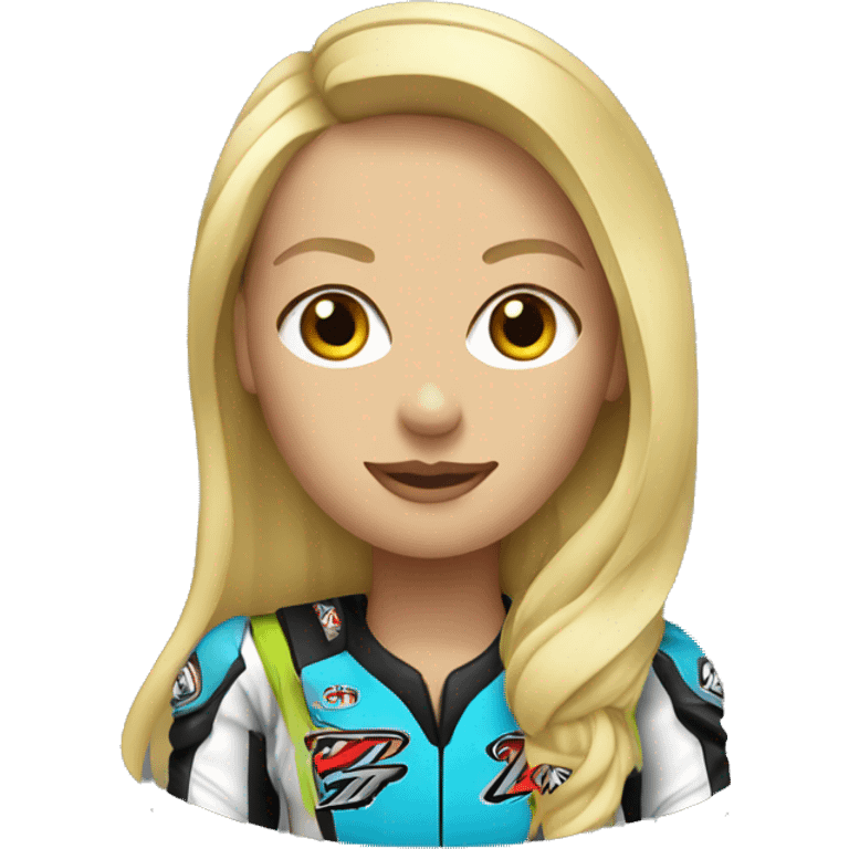 Blonde motocross women emoji