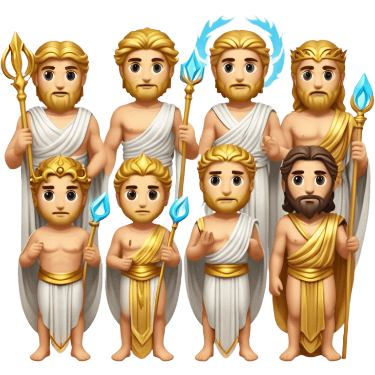 Cinematic Realistic Greek Gods Pop Culture Emoji, featuring mythic portrayals of ancient deities rendered with dynamic, ethereal lighting and classical detail. emoji