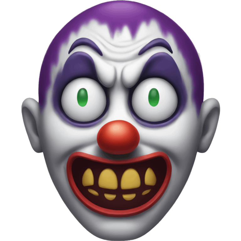 Scary clown face emoji