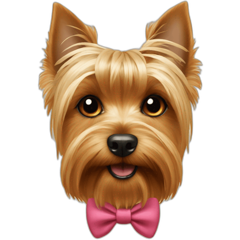 Yorkshire terrier wearing a bow tie  emoji