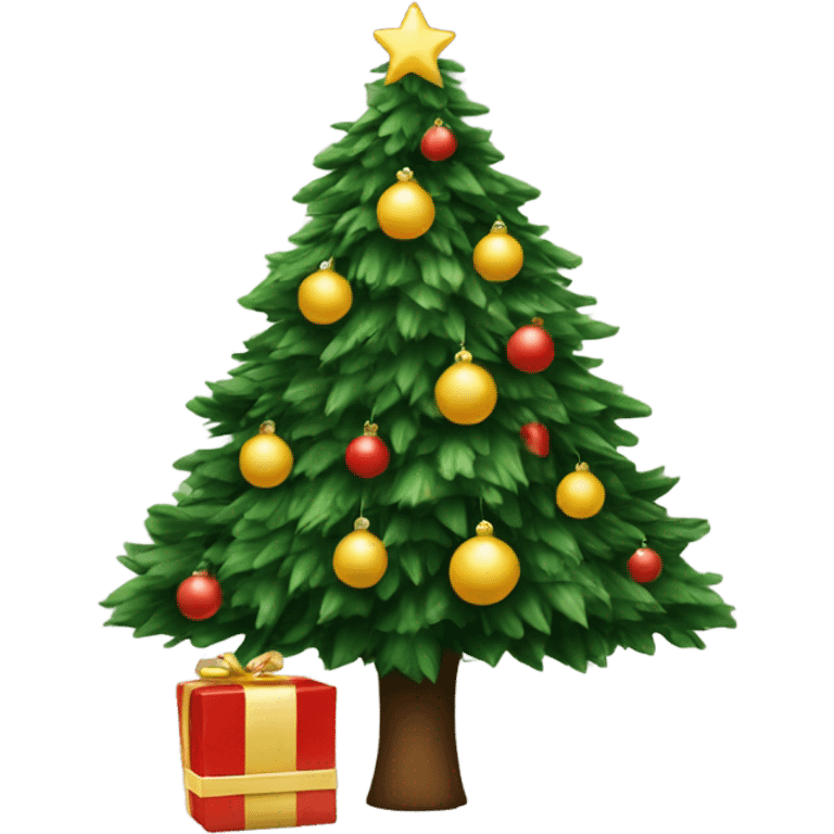 Cristmas tree black emoji