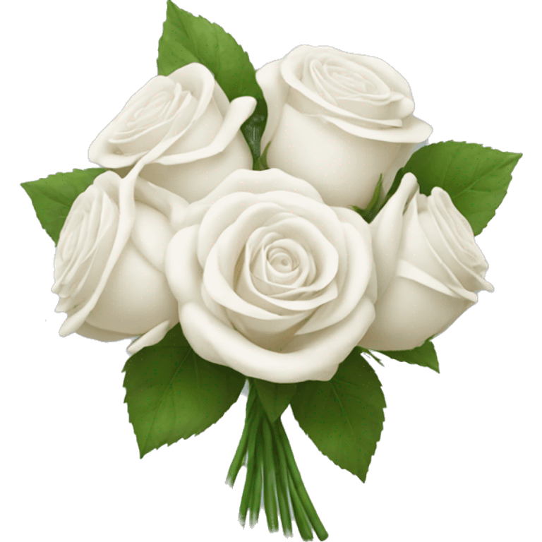 White rose flower bouquet emoji