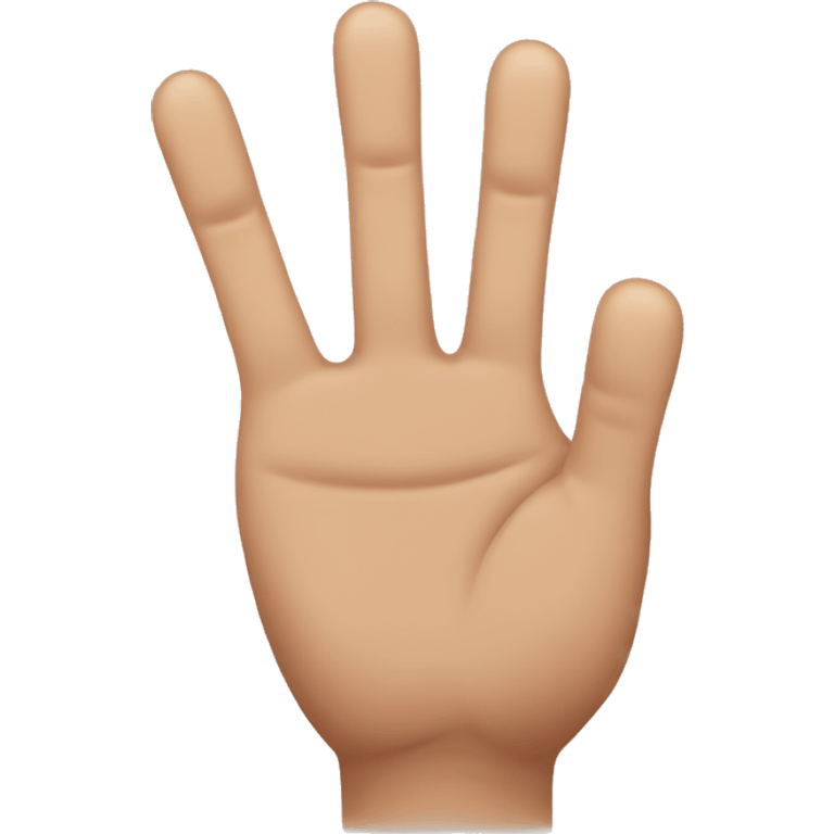 Three fingers in orizzontal  emoji