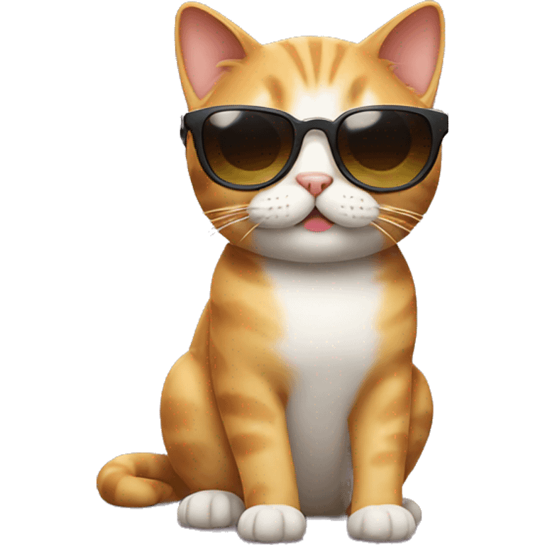 Cat with sunglasses emoji