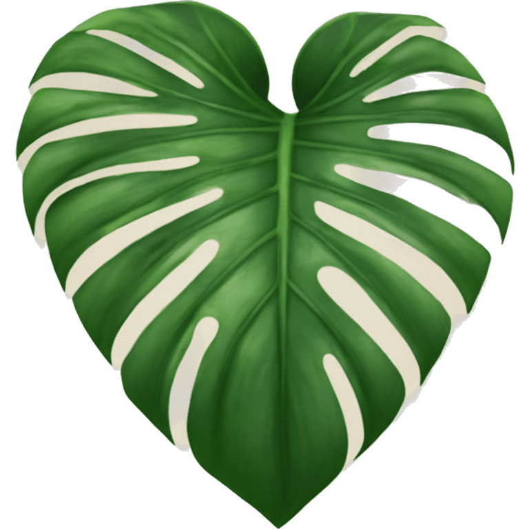 Monstera leaf heart emoji