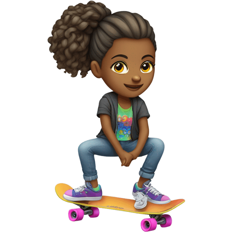 skater girl emoji