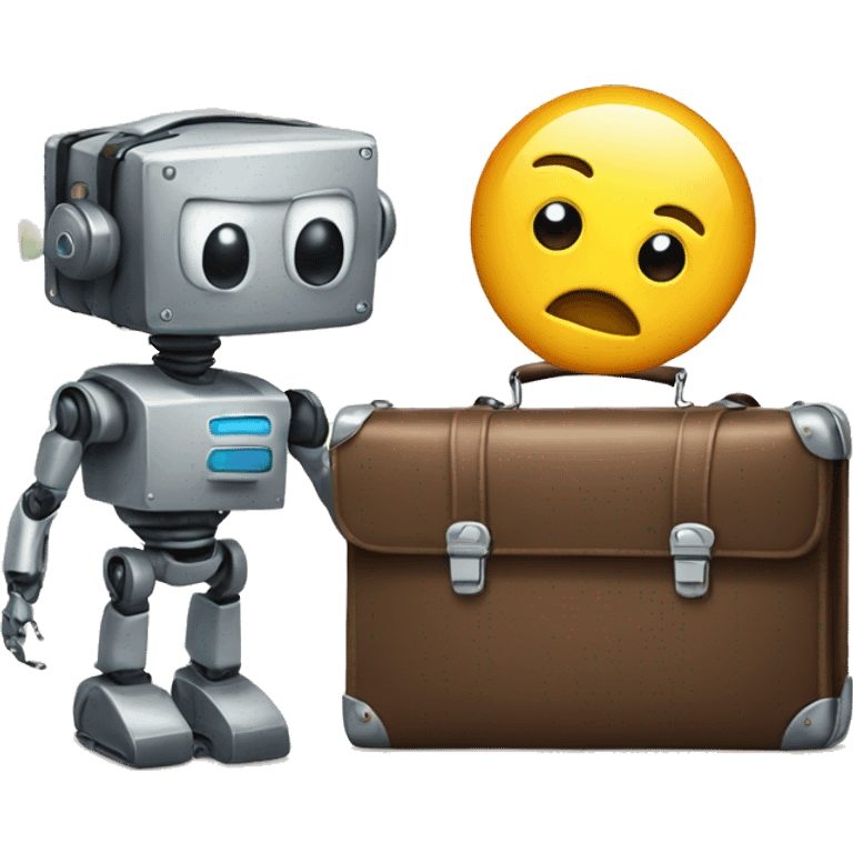 Robot and briefcase emoji