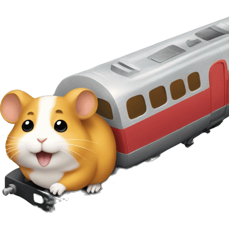 hamster rides a train emoji