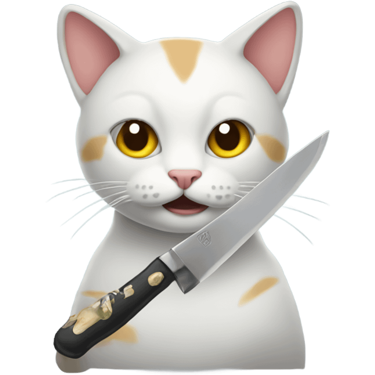 Cat with a knife  emoji