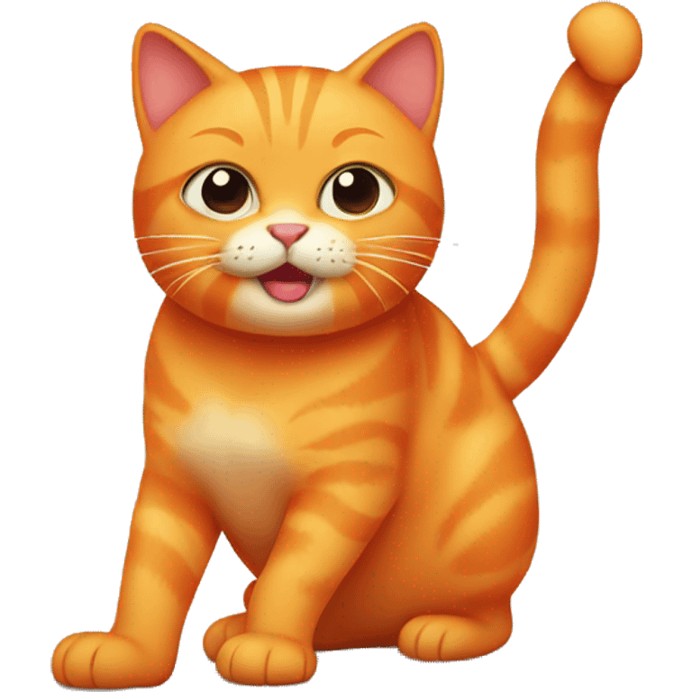 Orange cat beating cancer emoji