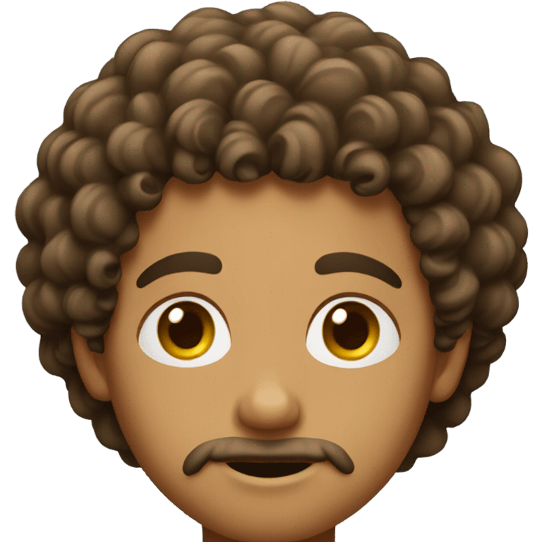 Guy with curly hair and Moroccan  emoji