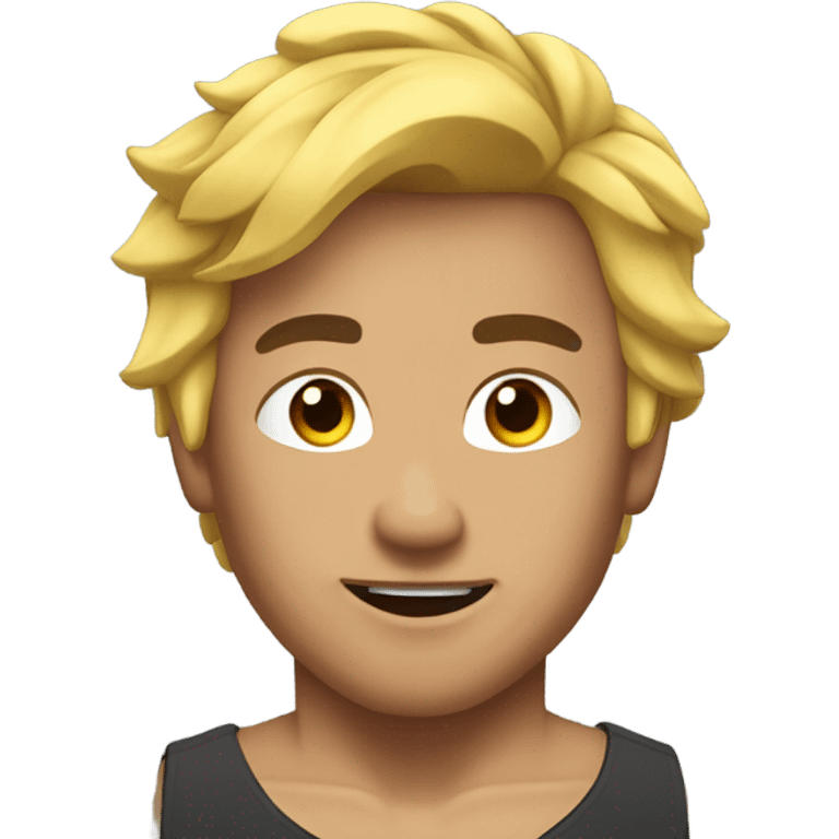 muscular asian personal trainer golden hair emoji