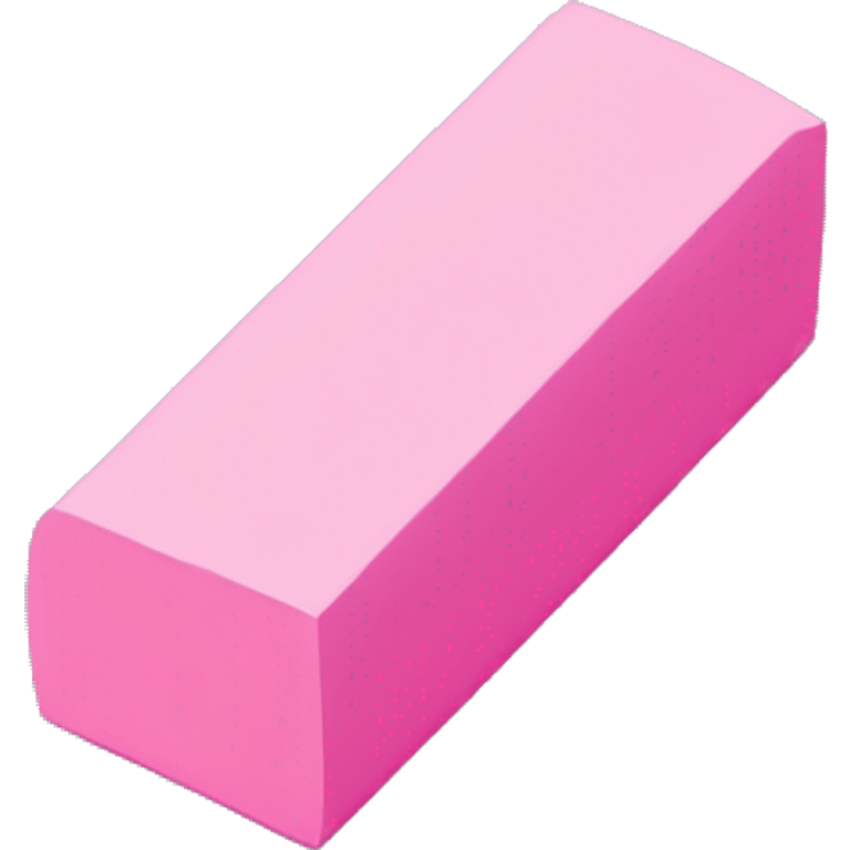 flat pink eraser parallelogram isometric emoji