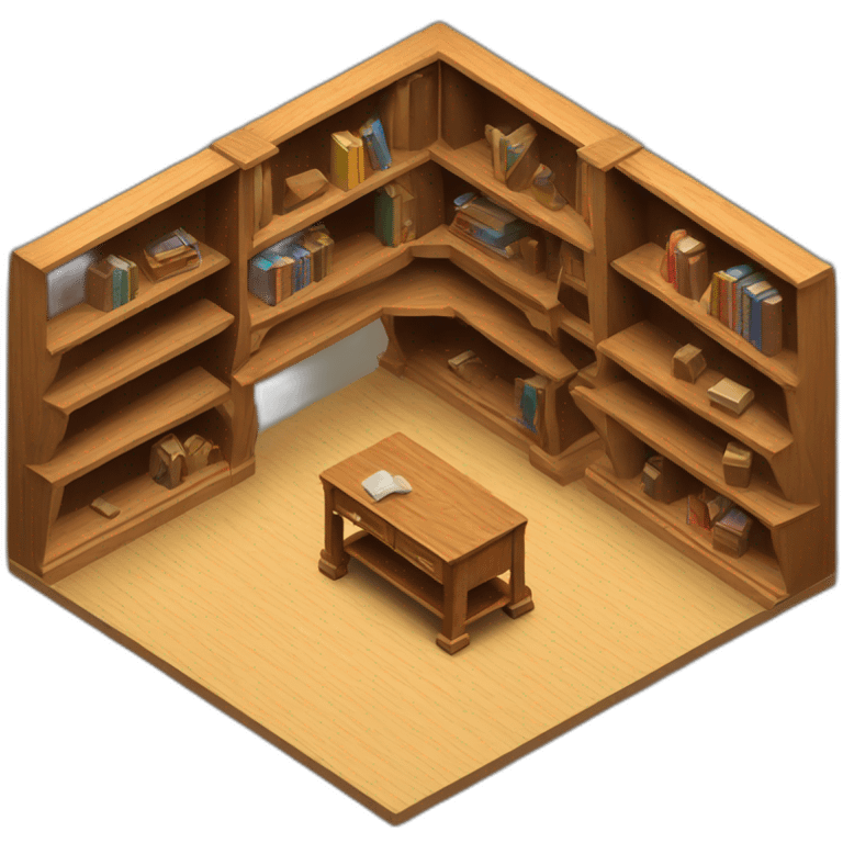 isometric books of woodworking  emoji