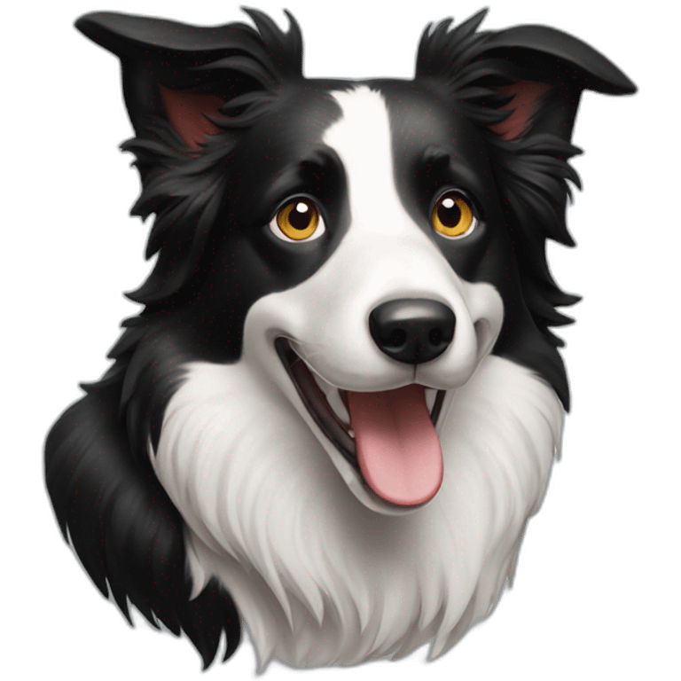 happy border collie emoji