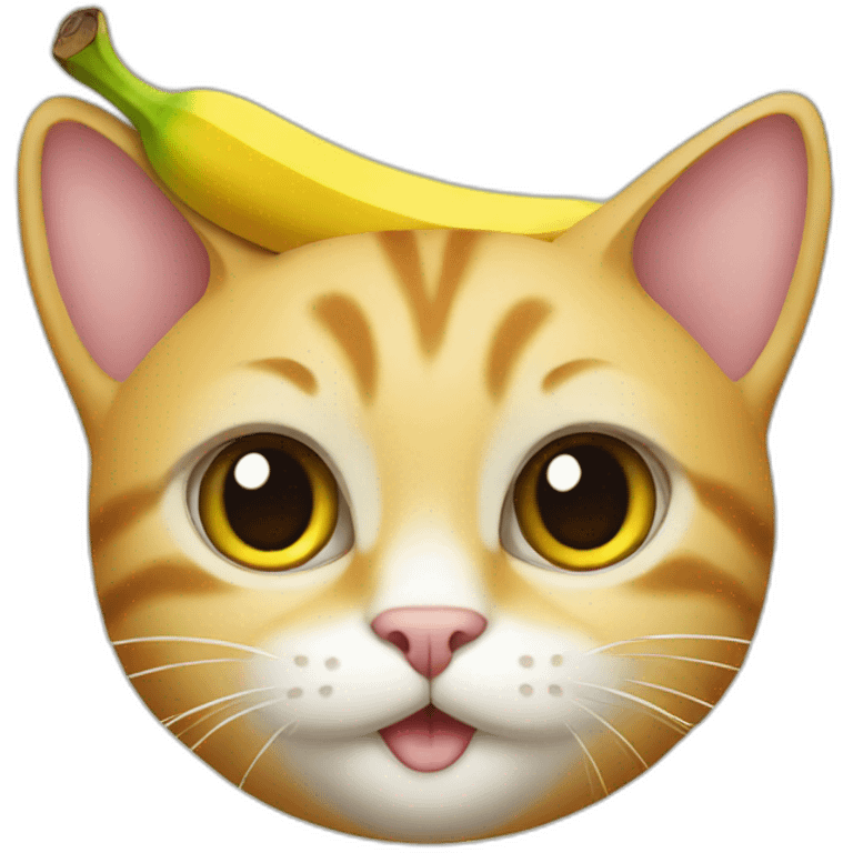 Cat with banana emoji