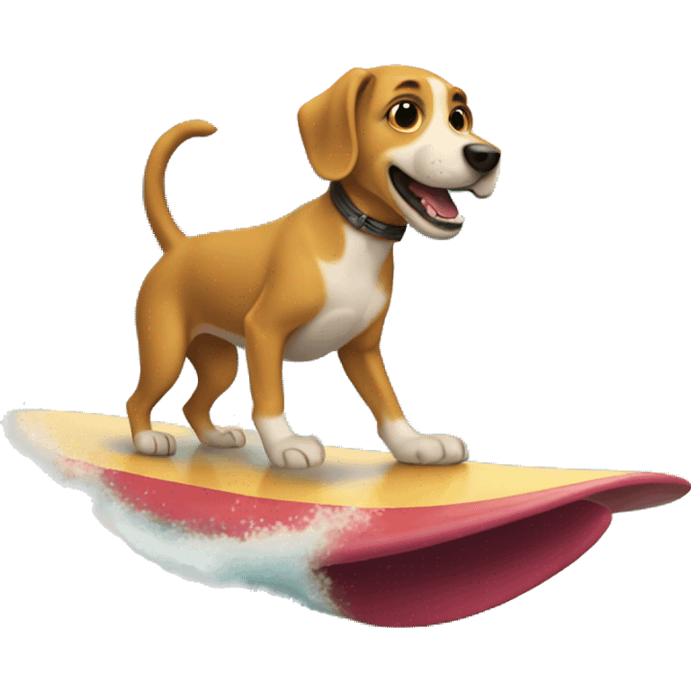 un perro surfeando emoji