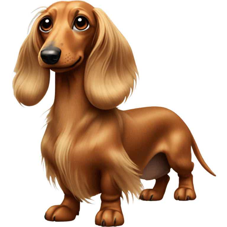 Long haired dachshund  emoji