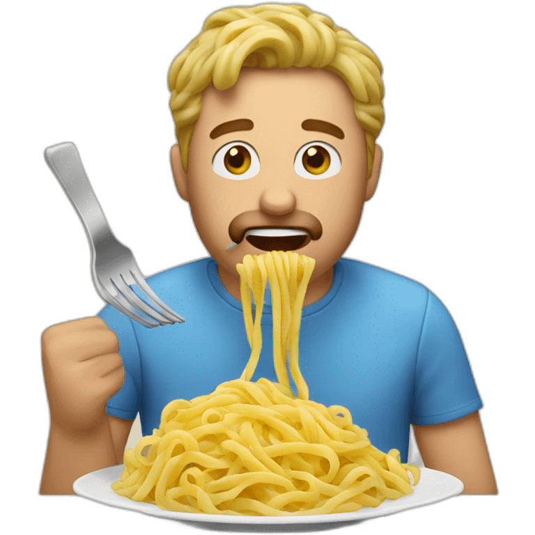 man eat pasta emoji