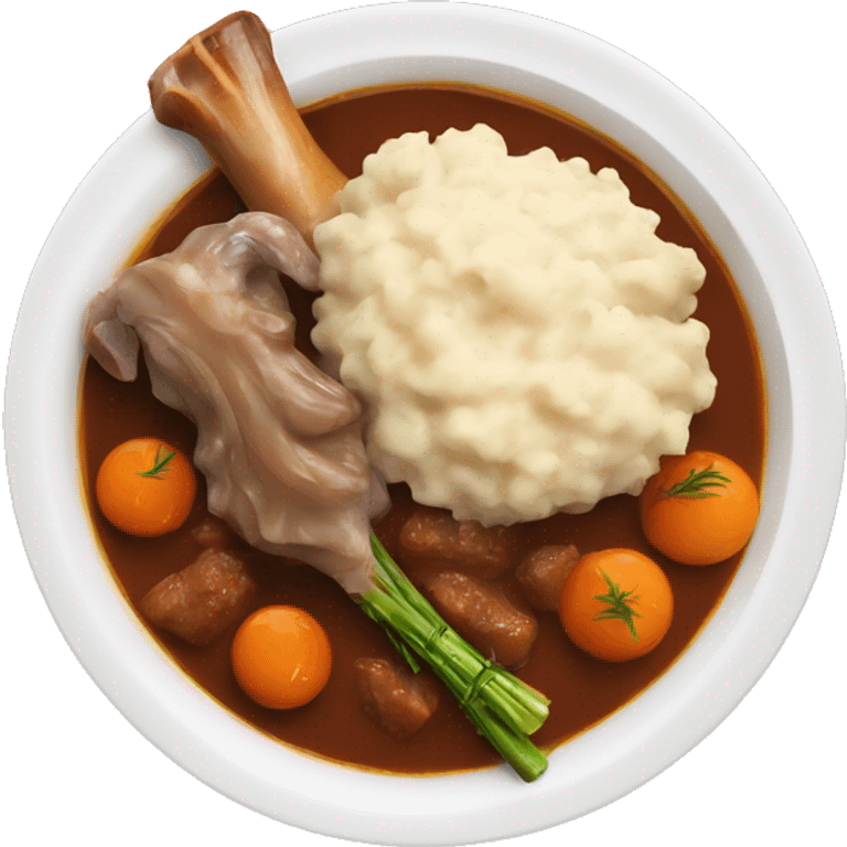 Lamb shank dinner  emoji